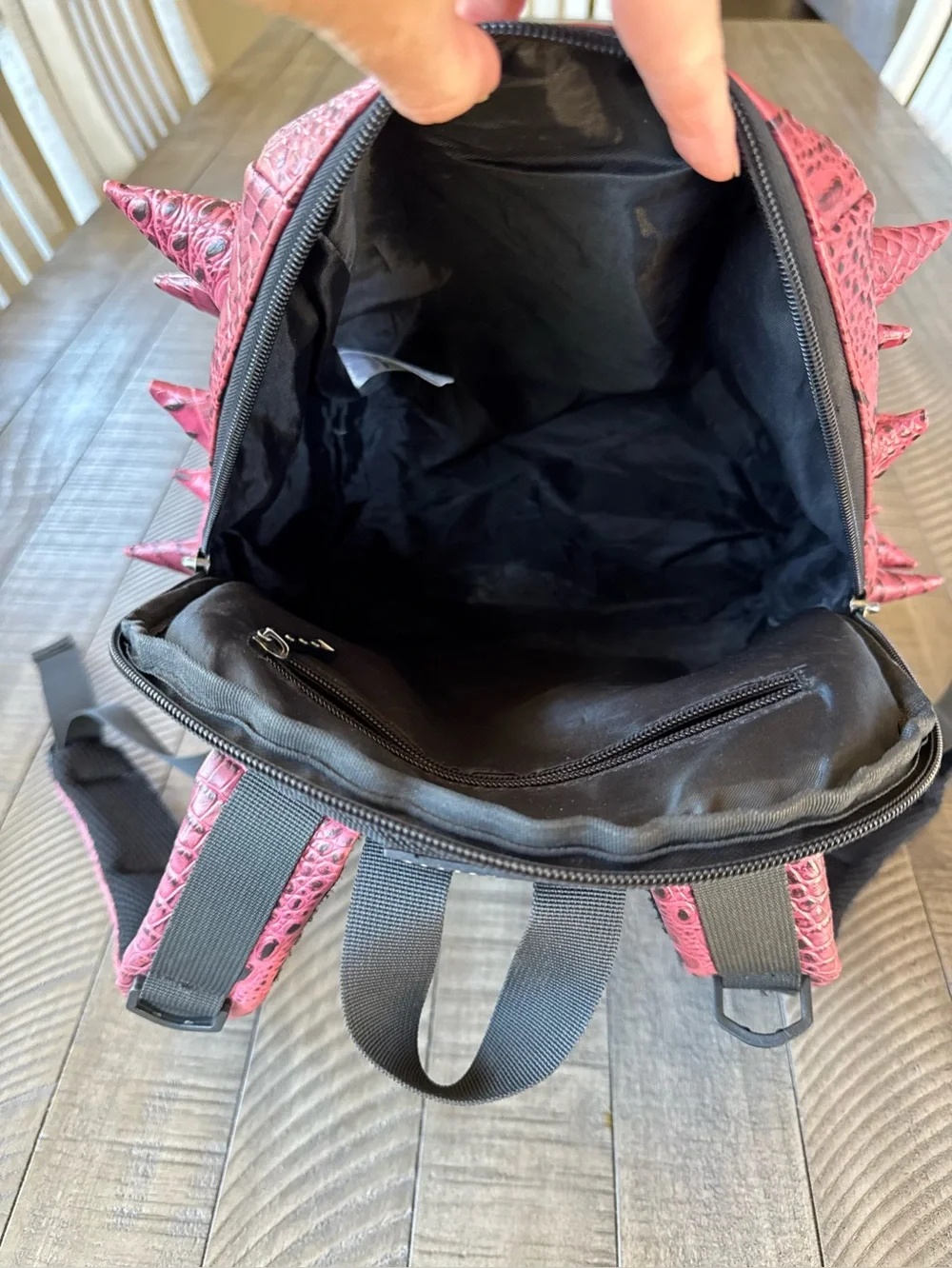Madpax Redtilian Spiked Premium Faux Leather 13’ Daypack/Backpack for Men/Women